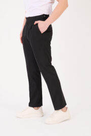 Erkek Siyah Slim Fit İtalyan Kesim Kemer Detaylı Klasik Pantolon 012 Model - Görsel 4