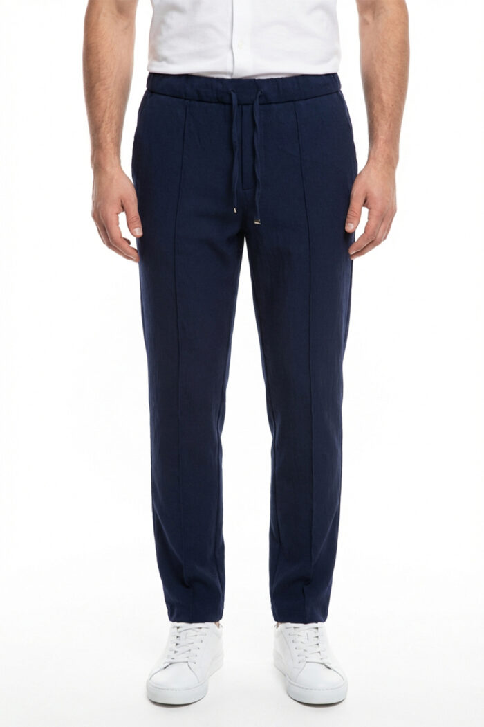 Erkek Lacivert Jogger Pantolon Bel Lastikli Bağcıklı Rahat Kalıp 01 Model - Görsel 3