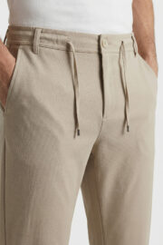 Erkek Bej Slim Fit Bel Lastikli Bağcıklı Pantolon 025 Model - Görsel 5