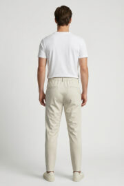 Erkek Ekru Slim Fit Bel Lastikli Bağcıklı Pantolon 025 Model - Görsel 2