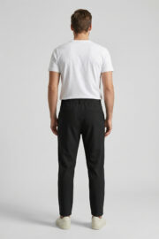 Erkek Siyah Slim Fit Bel Lastikli Bağcıklı Pantolon 025 Model - Görsel 2