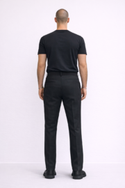 Erkek Siyah Pileli Yarı Şalvar Modal Kumaş Yan Bel Lastikli Metal Düğmeli Pantolon 03 Model - Görsel 2