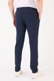 Erkek Lacivert Jogger Pantolon Bel Lastikli Bağcıklı Ön Dikiş Detaylı 05 Model - Görsel 7