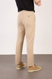 Erkek Bej Slim Fit İtalyan Kesim Yan Bel Toka Detaylı Klasik Pantolon 011 Model - Görsel 6