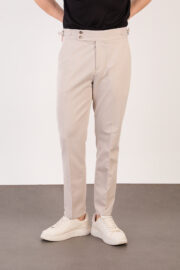 Erkek Taş Slim Fit İtalyan Kesim Yan Bel Toka Detaylı Pantolon 011 Model - Görsel 4