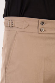 Erkek Vizon Slim Fit İtalyan Kesim Yan Bel Toka Detaylı Pantolon 011 Model - Görsel 7