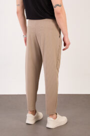 Erkek Bej Zara Kesim Yarı Şalvar Lastikli Bağcıklı Pantolon 2606 Model - Görsel 5