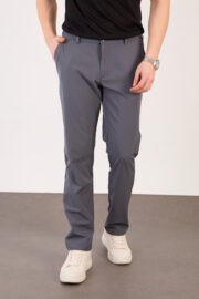 Erkek Gri Klasik Slim Fit Paraşüt Kumaş Pantolon 07 Model