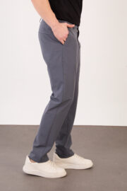 Erkek Gri Klasik Slim Fit Paraşüt Kumaş Pantolon 07 Model - Görsel 3