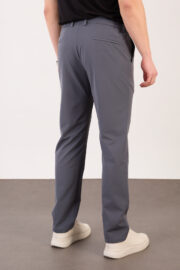 Erkek Gri Klasik Slim Fit Paraşüt Kumaş Pantolon 07 Model - Görsel 5