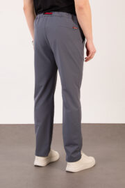 Erkek Gri Paraşüt Pantolon Bel Lastikli Kuşaklı Rahat Günlük 06 Model - Görsel 3