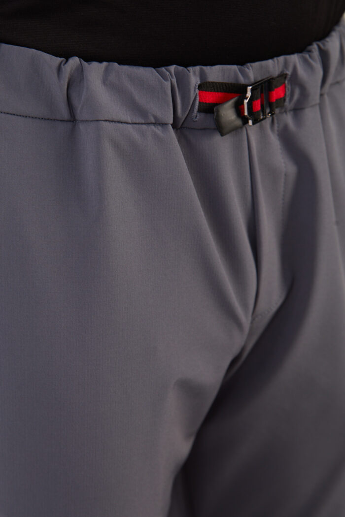 Erkek Gri Paraşüt Pantolon Bel Lastikli Kuşaklı Rahat Günlük 06 Model - Görsel 5