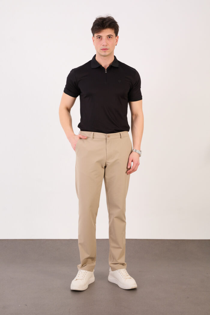 Erkek Bej Klasik Slim Fit Paraşüt Kumaş Pantolon 07 Model - Görsel 1