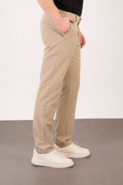 Erkek Bej Klasik Slim Fit Paraşüt Kumaş Pantolon 07 Model - Görsel 4