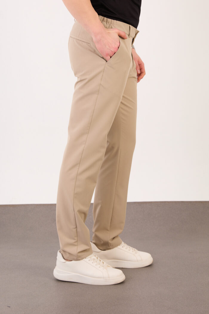 Erkek Bej Klasik Slim Fit Paraşüt Kumaş Pantolon 07 Model - Görsel 4