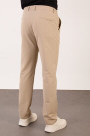 Erkek Bej Klasik Slim Fit Paraşüt Kumaş Pantolon 07 Model - Görsel 5