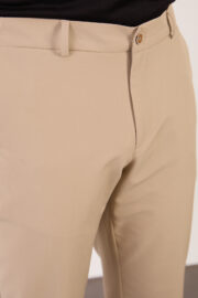 Erkek Bej Klasik Slim Fit Paraşüt Kumaş Pantolon 07 Model - Görsel 6