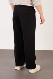 Erkek Siyah Bugy Kesim Zara Tarz Bel Lastikli Bağcıklı Pantolon 2608 Model - Görsel 6