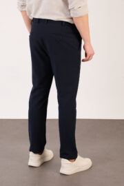 Erkek Lacivert Jogger Pantolon Yan Bel Lastikli Bağcıklı Gofre Kumaş 2525 Model - Görsel 5