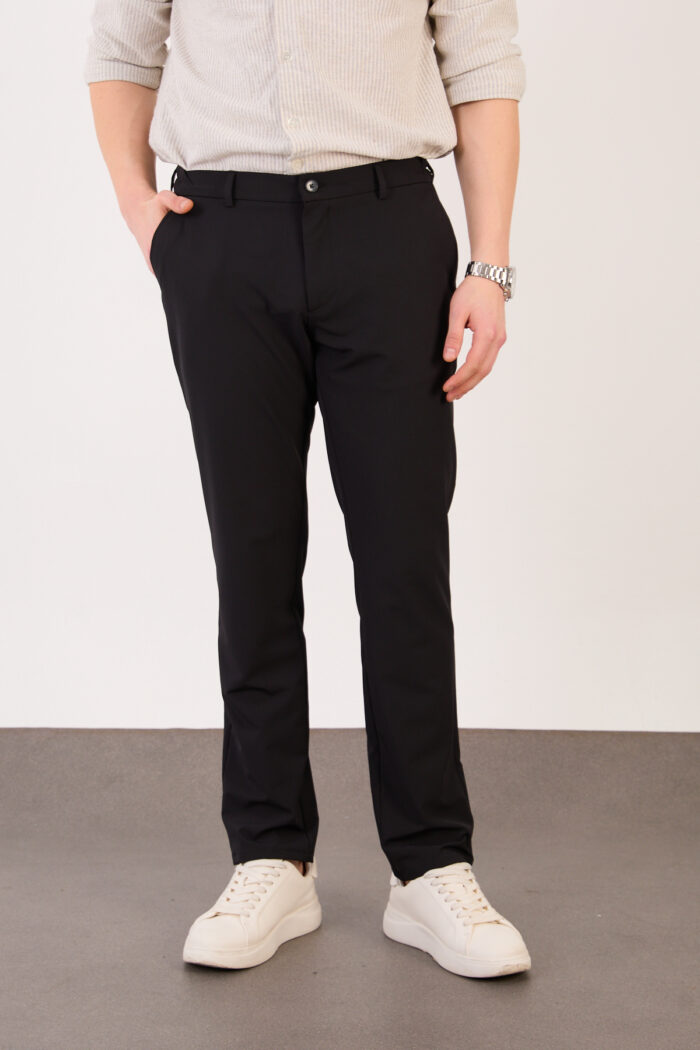 Erkek Siyah Klasik Slim Fit Paraşüt Kumaş Pantolon 07 Model - Görsel 2