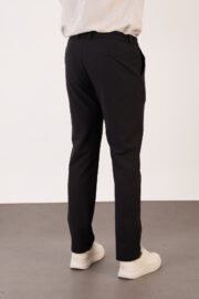 Erkek Siyah Klasik Slim Fit Paraşüt Kumaş Pantolon 07 Model - Görsel 5