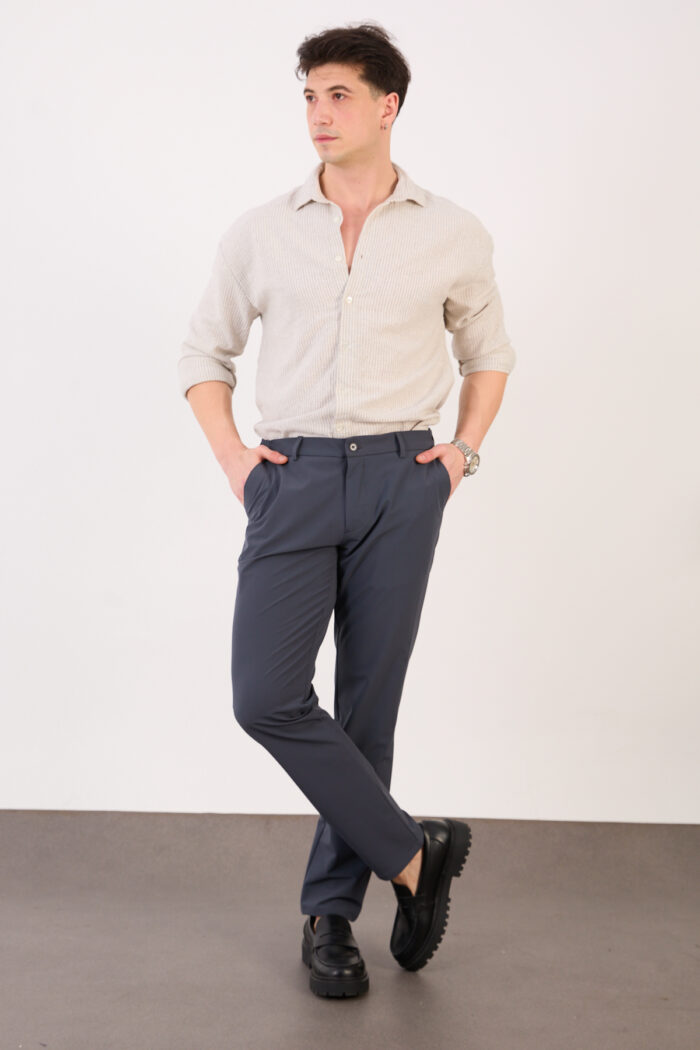 Erkek Antrasit Klasik Slim Fit Paraşüt Kumaş Pantolon 07 Model - Görsel 1