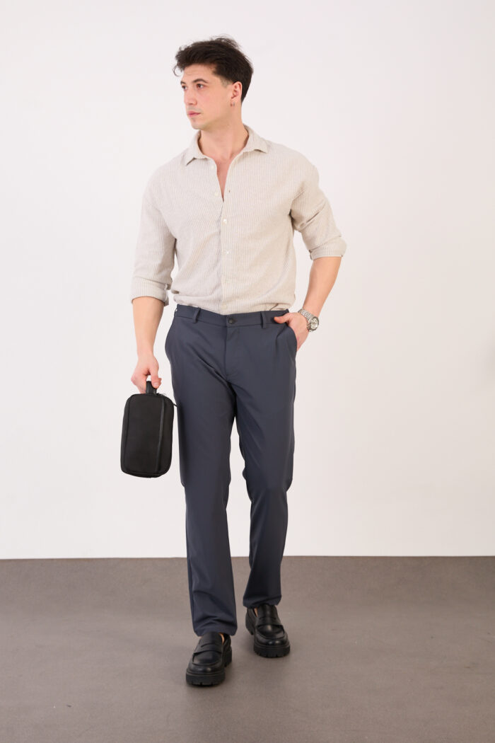 Erkek Antrasit Klasik Slim Fit Paraşüt Kumaş Pantolon 07 Model - Görsel 2