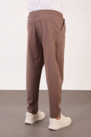 Erkek Bej Yarı Şalvar Gabardin Likralı Bel Lastikli Bağcıklı Pantolon 2606-1 Model - Görsel 5