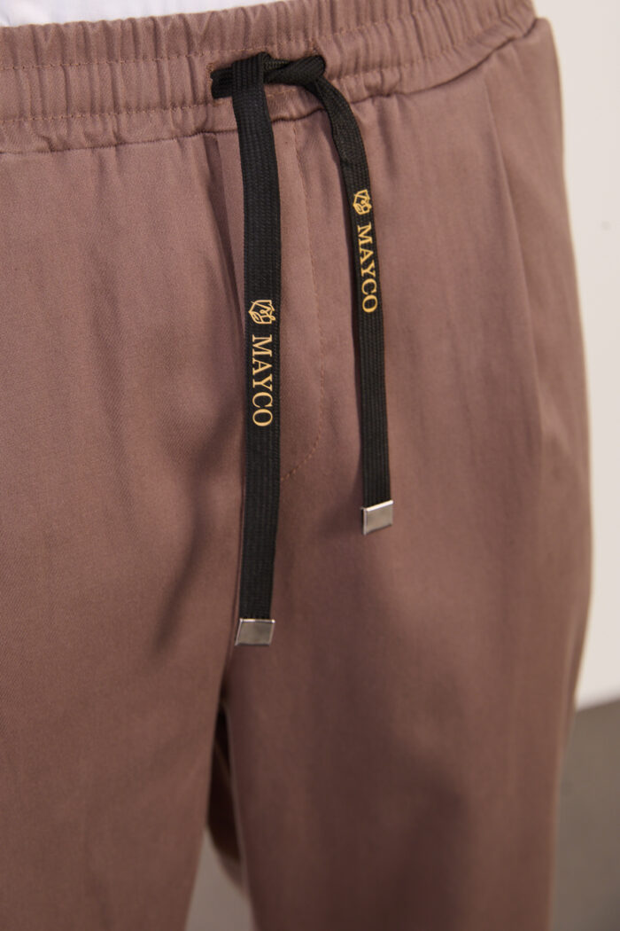 Erkek Bej Yarı Şalvar Gabardin Likralı Bel Lastikli Bağcıklı Pantolon 2606-1 Model - Görsel 6