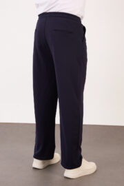 Erkek Lacivert Bugy Kesim Zara Tarz Bel Lastikli Bağcıklı Pantolon 2608 Model - Görsel 5