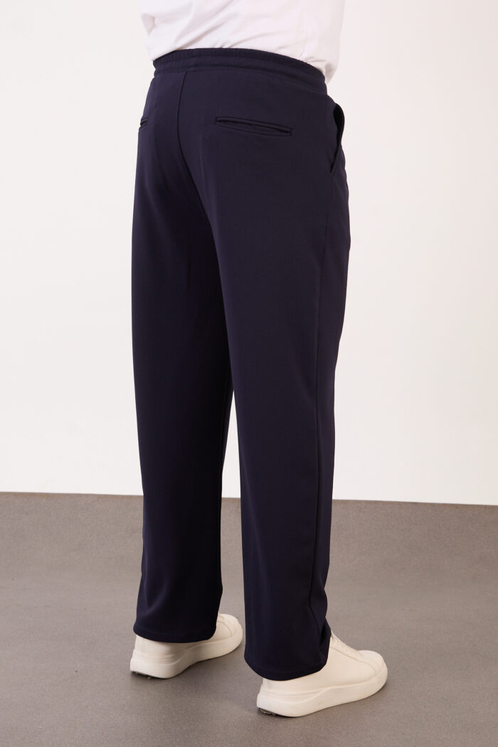 Erkek Lacivert Bugy Kesim Zara Tarz Bel Lastikli Bağcıklı Pantolon 2608 Model - Görsel 5