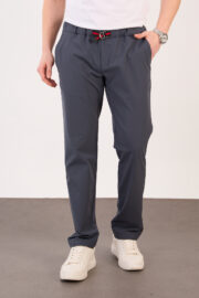 Erkek Antrasit Paraşüt Pantolon Bel Lastikli Kuşaklı Spor 06 Model - Görsel 3