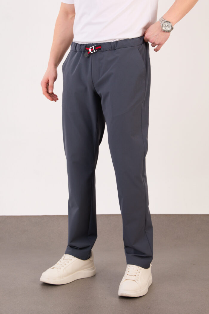 Erkek Antrasit Paraşüt Pantolon Bel Lastikli Kuşaklı Spor 06 Model - Görsel 4