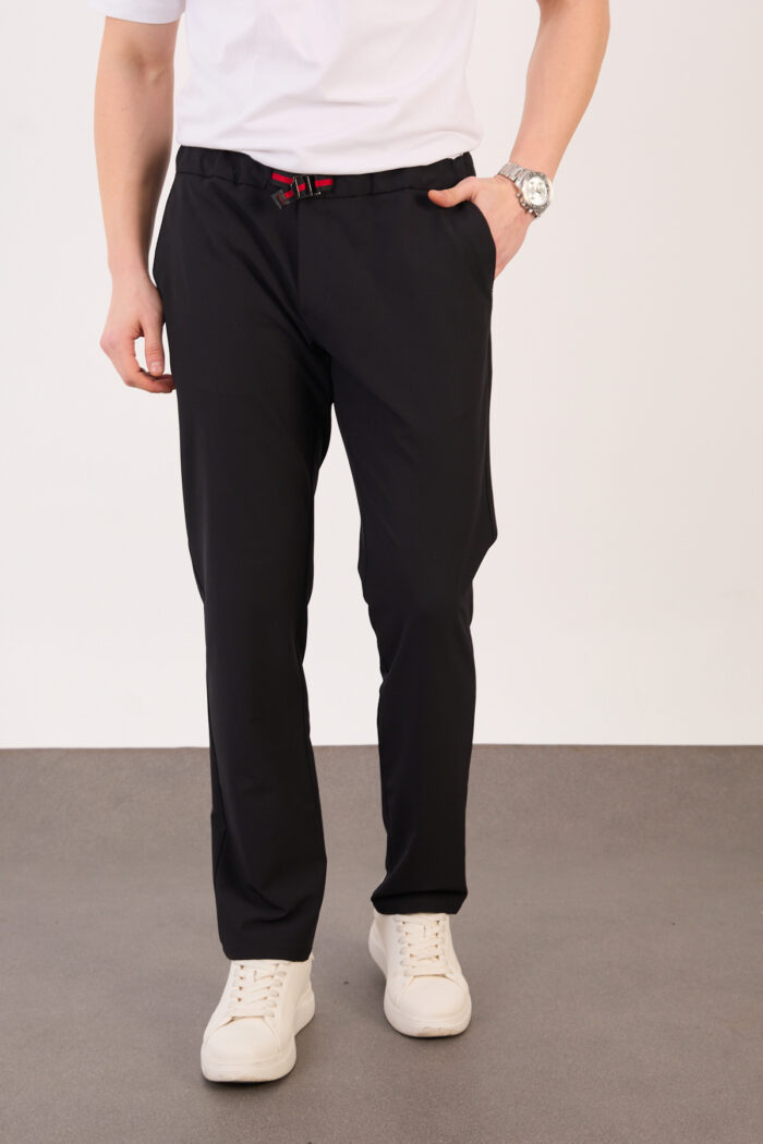 Erkek Siyah Paraşüt Pantolon Bel Lastikli Kuşaklı Günlük Spor 06 Model - Görsel 2
