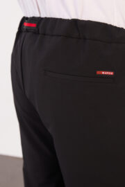 Erkek Siyah Paraşüt Pantolon Bel Lastikli Kuşaklı Günlük Spor 06 Model - Görsel 5